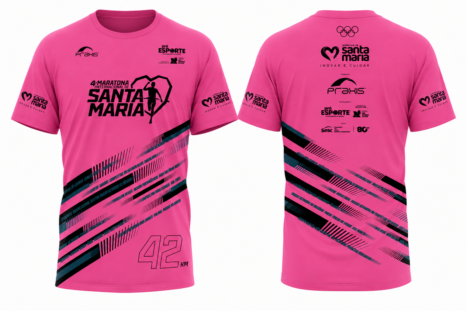 Camisetas oficiais da Maratona de Santa Maria