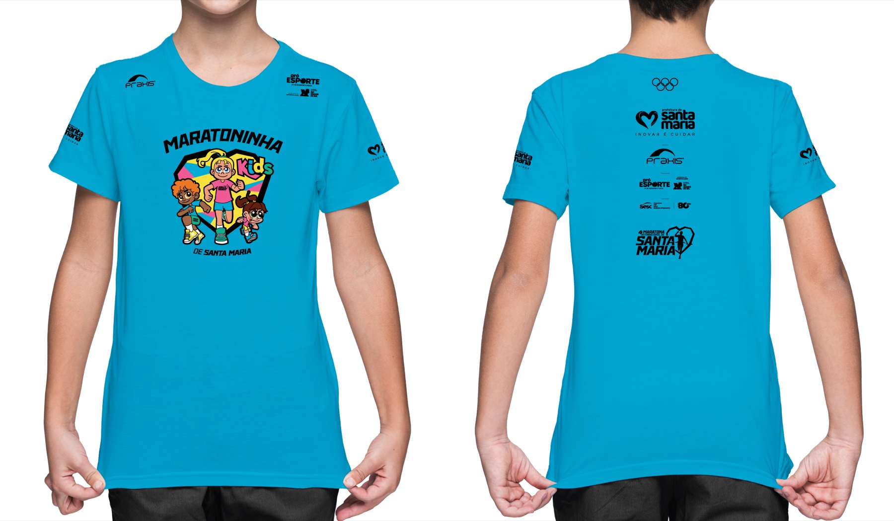 Camisetas oficiais da Maratoninha Kids de Santa Maria